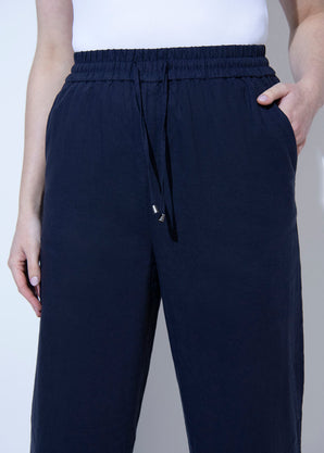 Everyday Linen Trousers - Navy