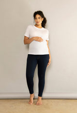 Ankle Grazer Maternity Jeggings - Dark Blue