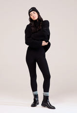 Winter Everyday High Waisted Leggings - Black