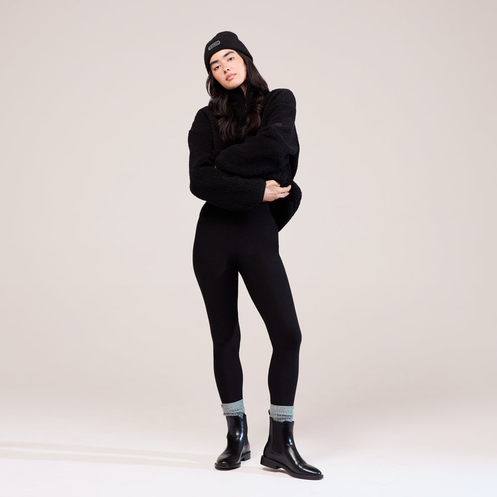 Winter Everyday High Waisted Leggings - Black