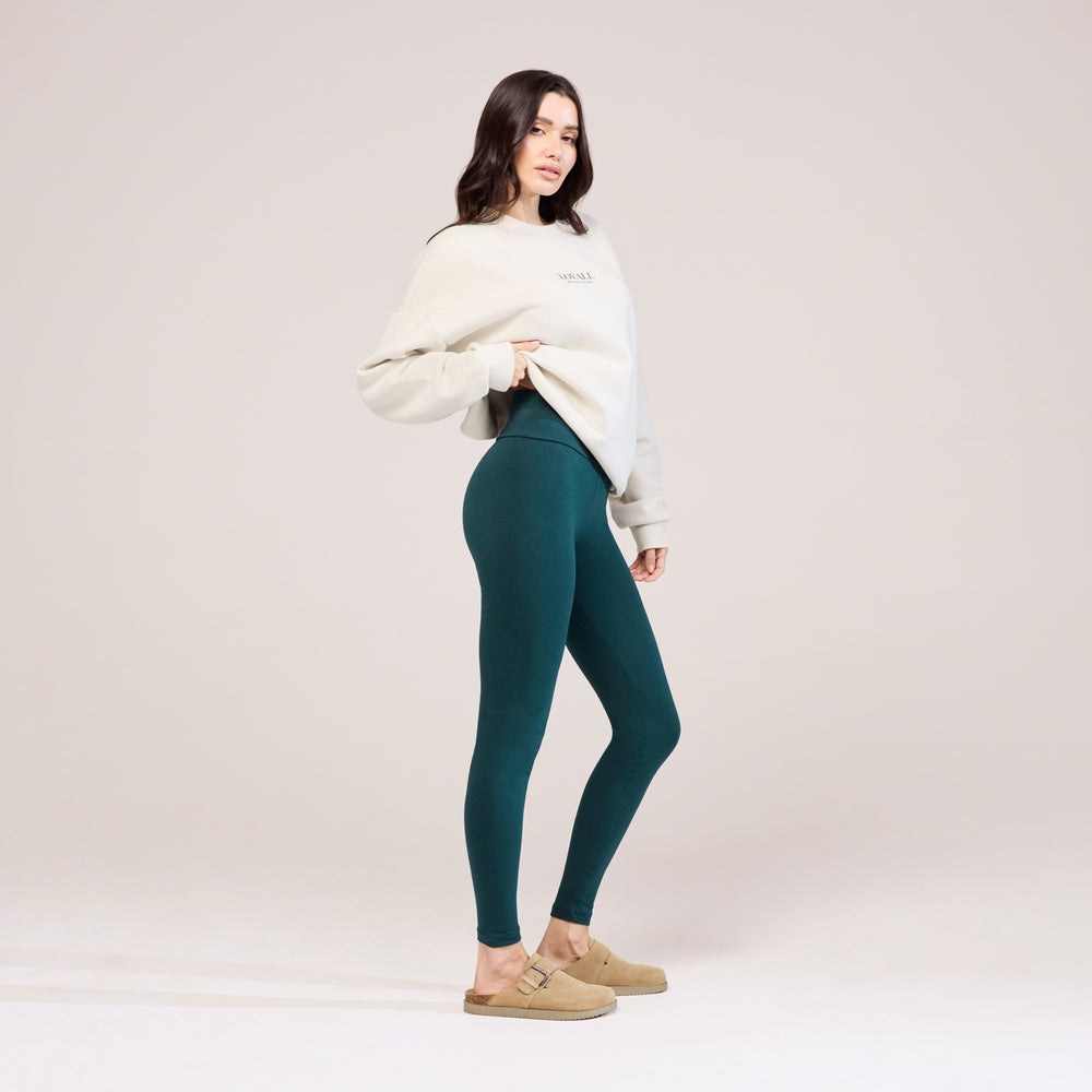 Everyday High Waisted Leggings - Forest Green