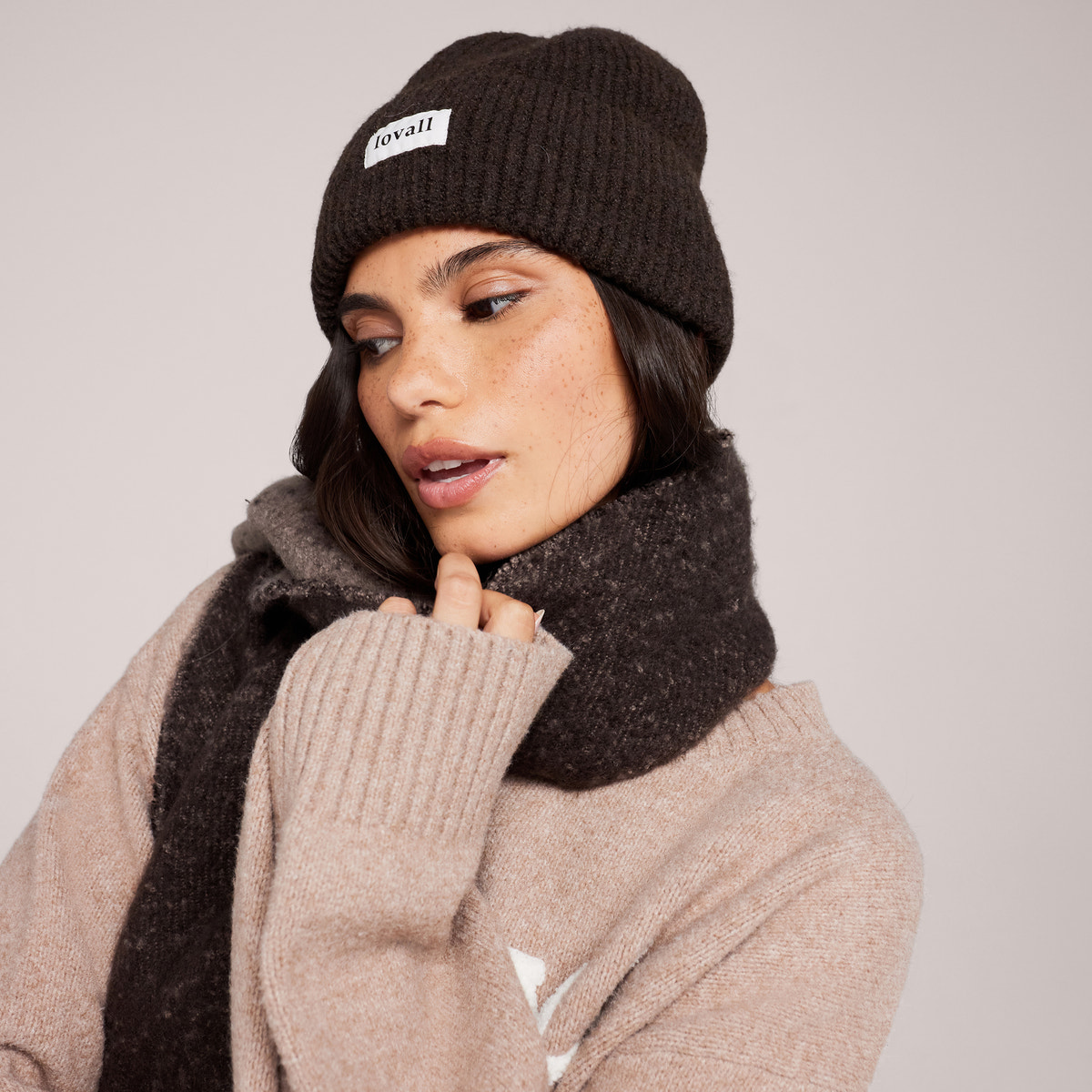 Knitted Hat - Black Coffee