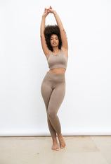 Ultimate High Waisted Seamless Leggings - Oatmeal Beige