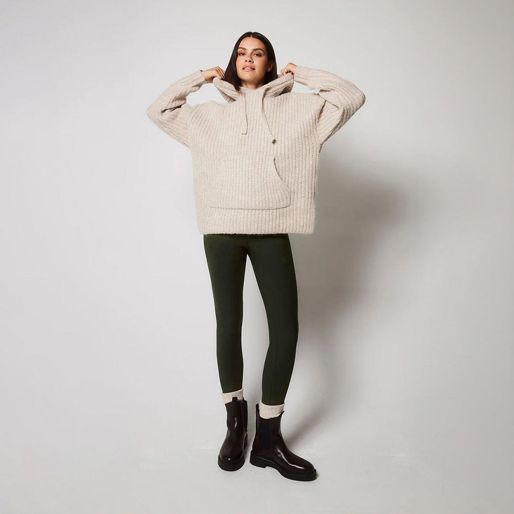 Winter Everyday High Waisted Leggings - Deep Olive