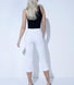 Crop Stretch Trouser - White