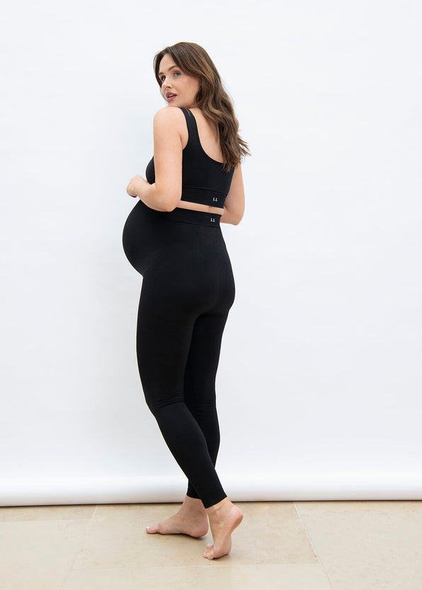 Black Ultimate Seamless Maternity Leggings LOVALL