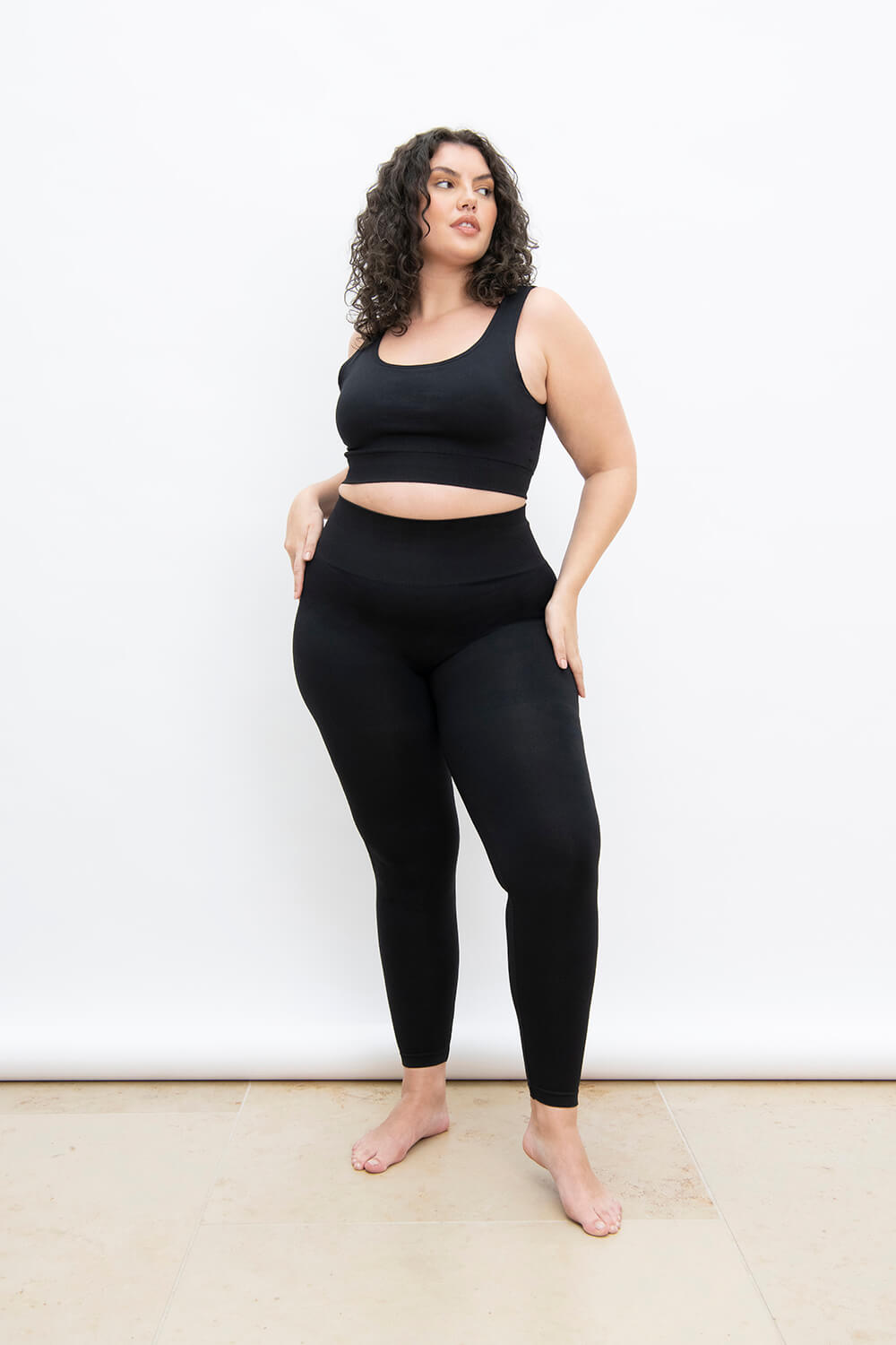 Plus Size Black Ultimate Seamless Leggings LOVALL