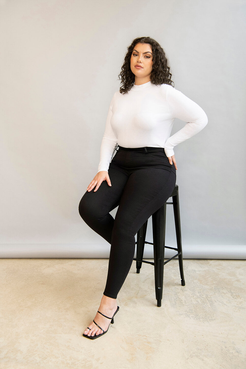 Denim look clearance leggings plus size