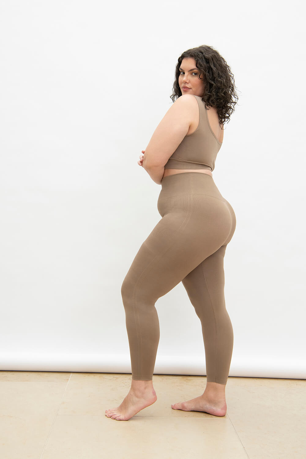 Beige leggings cheap plus size