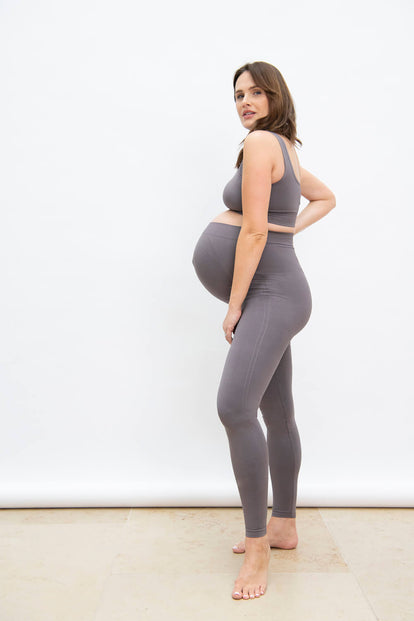 Ultimate Seamless Maternity Leggings - Deep Mauve