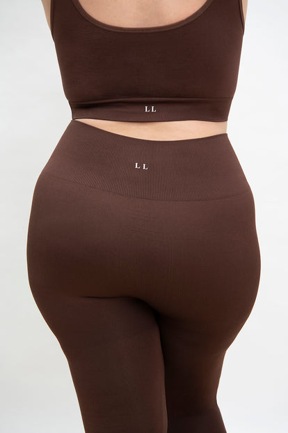 Curve Ultimate High Waisted Seamless Leggings - Chocolate Brown