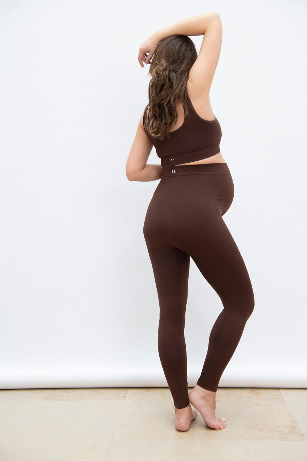 High Waisted Maternity Belly Back Support Leggings