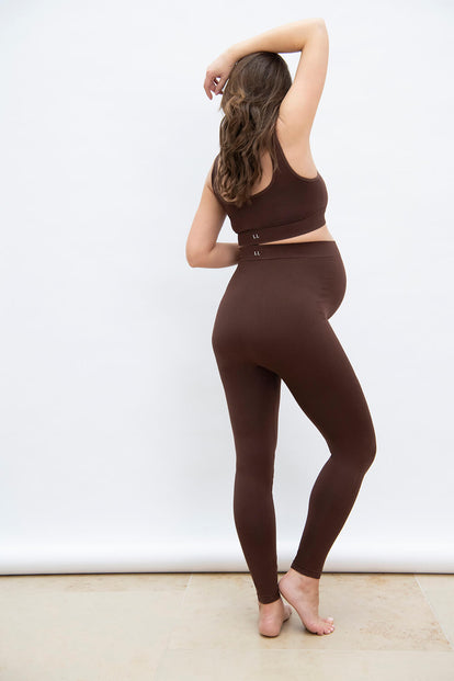 Chocolate Brown Ultimate Seamless Maternity Leggings