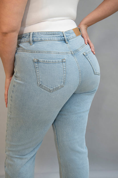 Curve Straight Jeans - Light Bleach