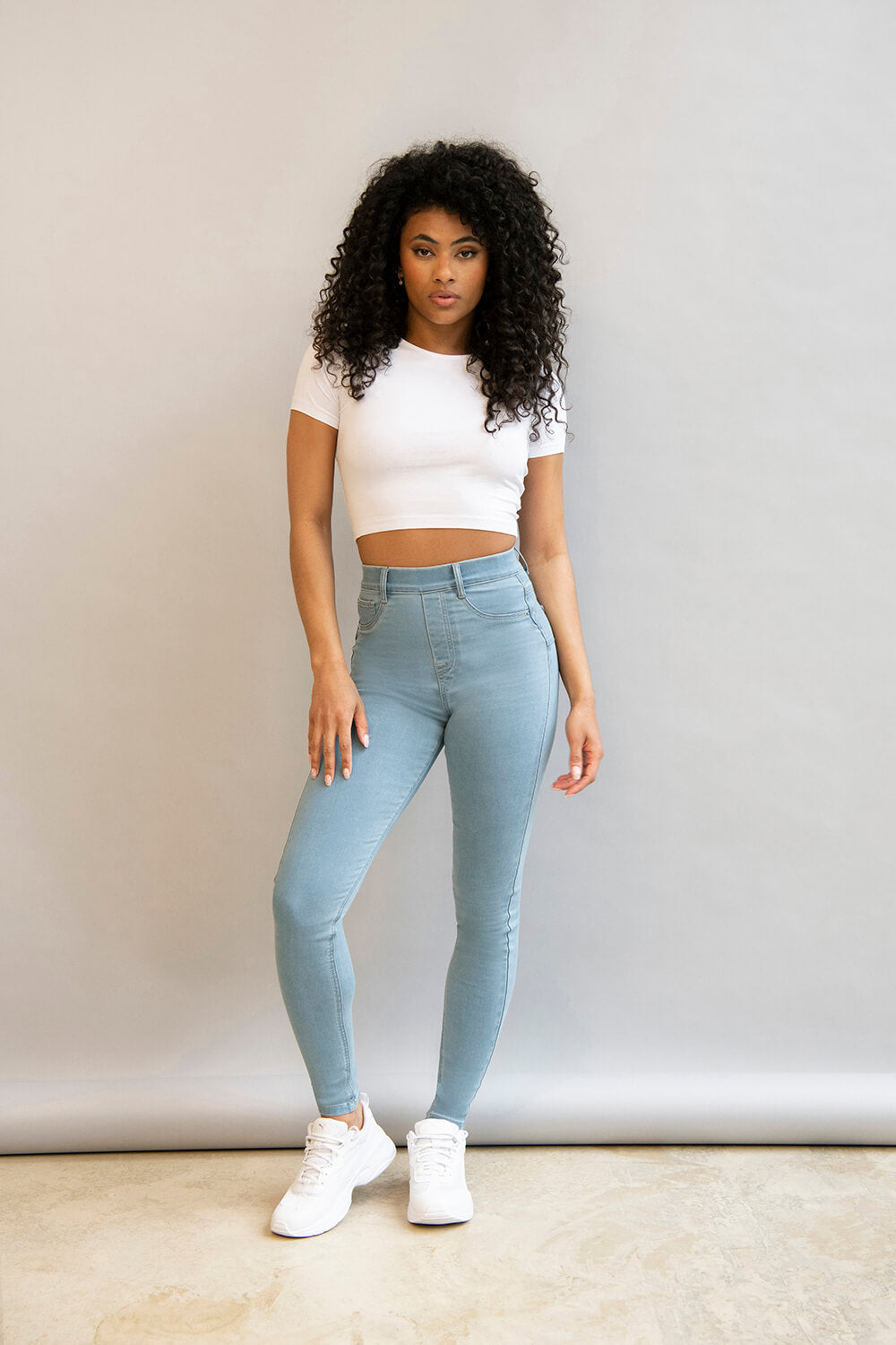 Ultimate Ankle Grazer Jeggings Light Blue