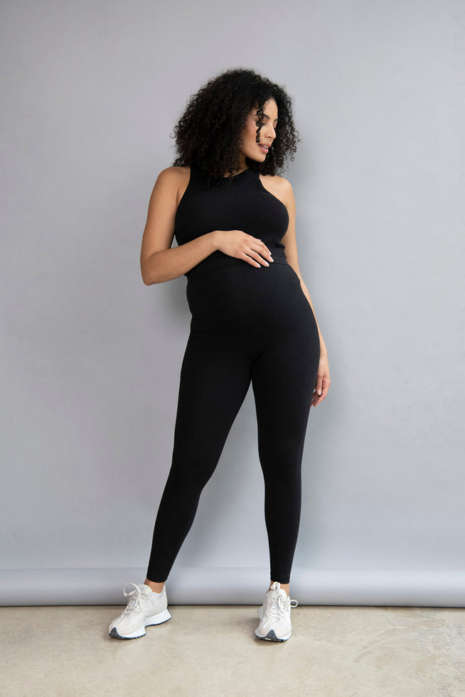 Black Marl Maternity Sweatpants