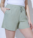 Curve Linen Shorts - Sage Green