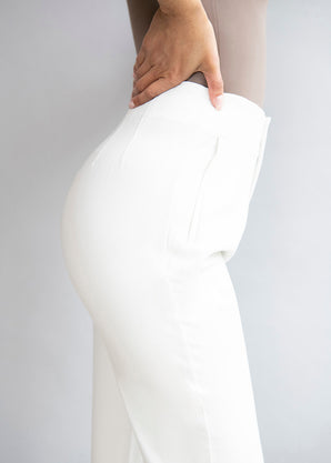 Curve Cigarette Trousers - Off White