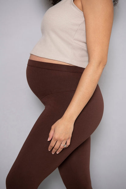 Maternity Everyday Leggings - Chocolate Brown