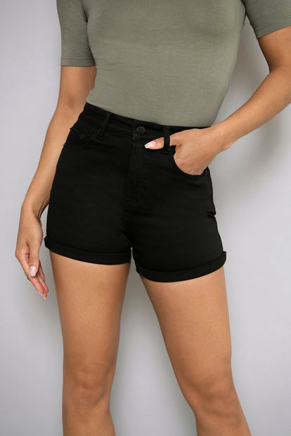 Everyday Denim Shorts - Black
