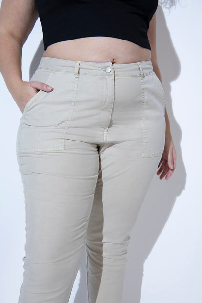 Curve Chino Trousers - Beige