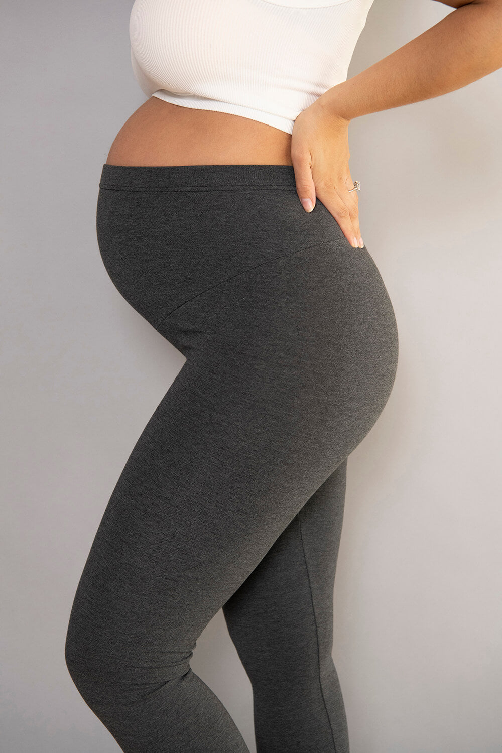 Maternity Leggings H And M Pregnancy Clothes Dark Grey Classic