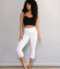 Curve Cropped Lightweight Leggings - White