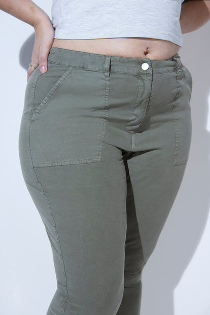 Curve Chino Trousers - Green