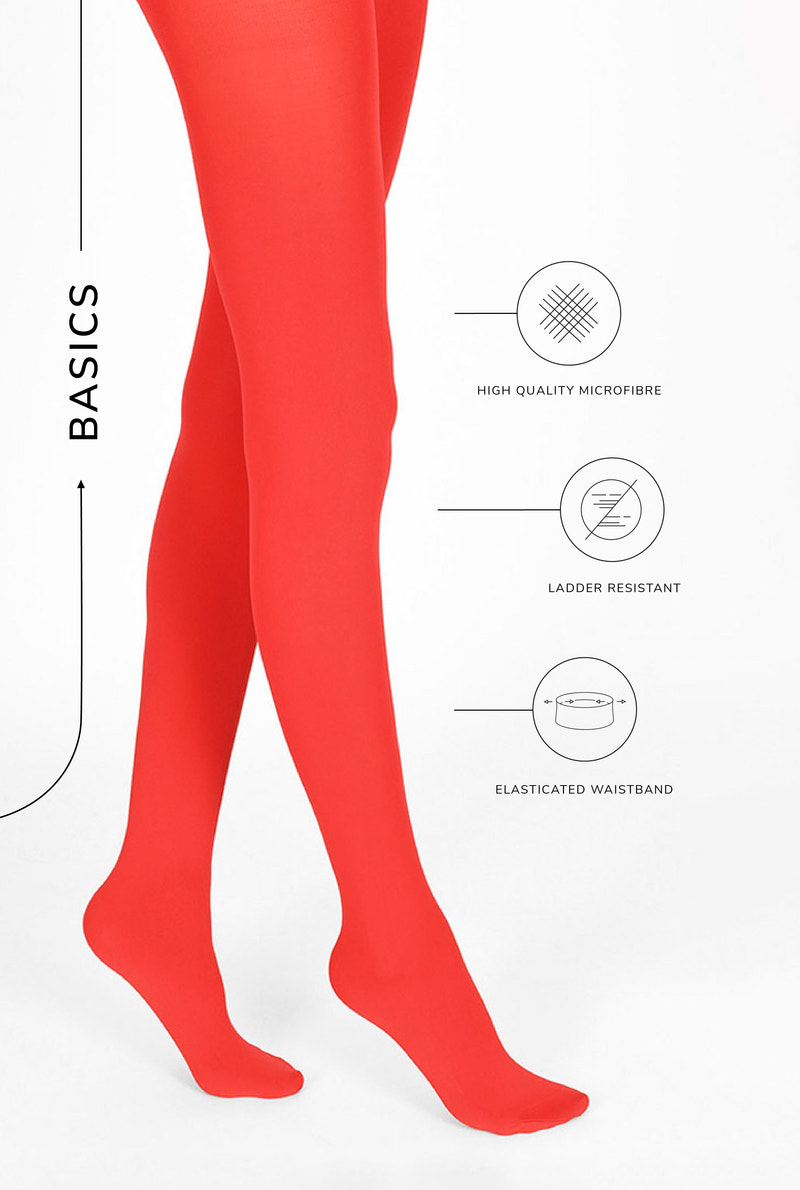 Poppy Red Tights LOVALL