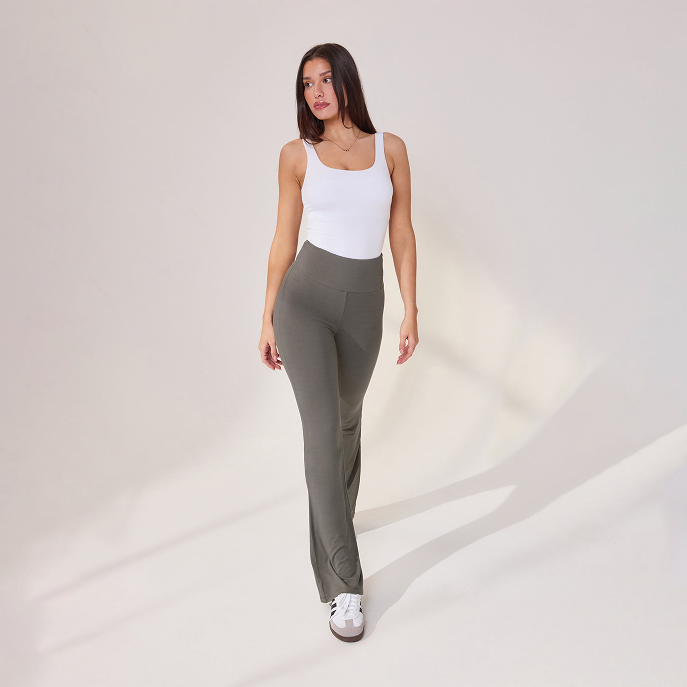 Lightweight Flare Leggings - Slate Green