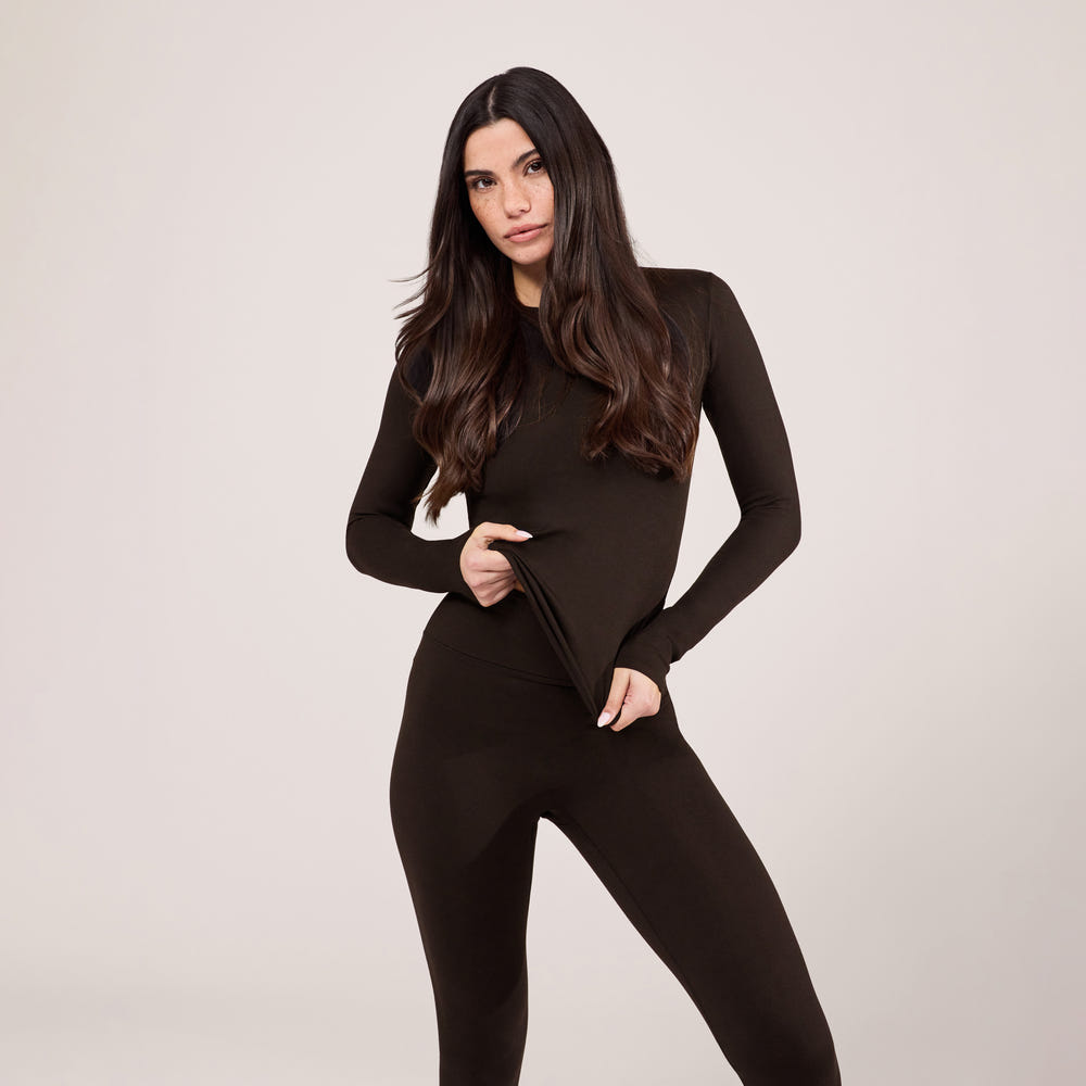 Ultimate Everyday Long Sleeve Top - Black Coffee