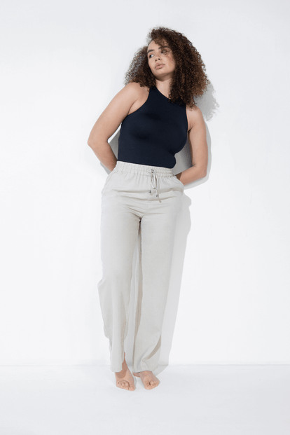 Everyday Linen Trousers - Stone