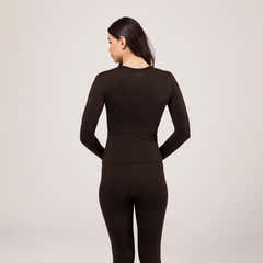 Ultimate Everyday Long Sleeve Top - Black Coffee