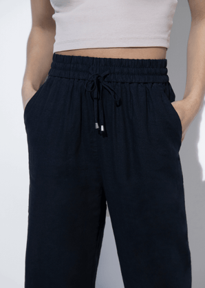 Everyday Linen Trousers - Black