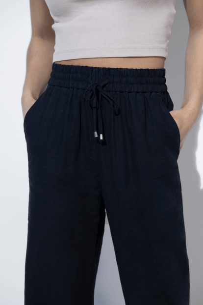 Everyday Linen Trousers Black
