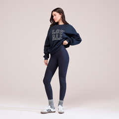 Winter Everyday High Waisted Leggings - Vintage Navy