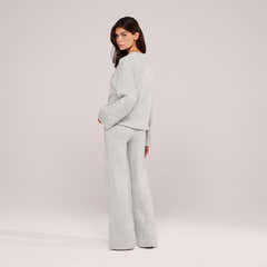 Lovall Knit Oversized Jumper - Light Grey