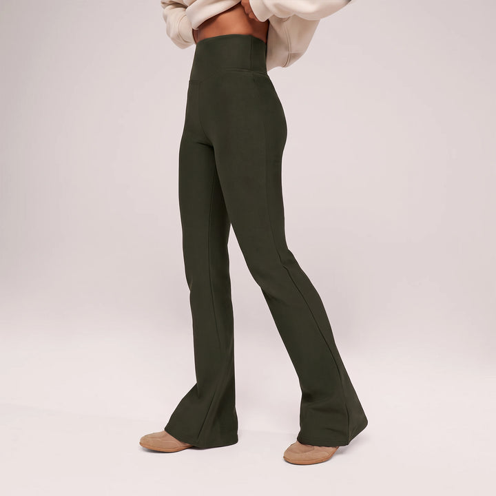 Winter Everyday High Waisted Leggings - Deep Olive