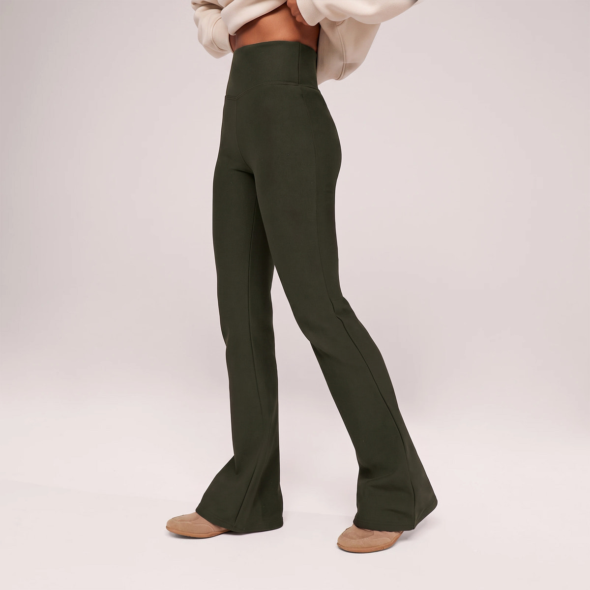 Winter Flare Leggings - Deep Olive