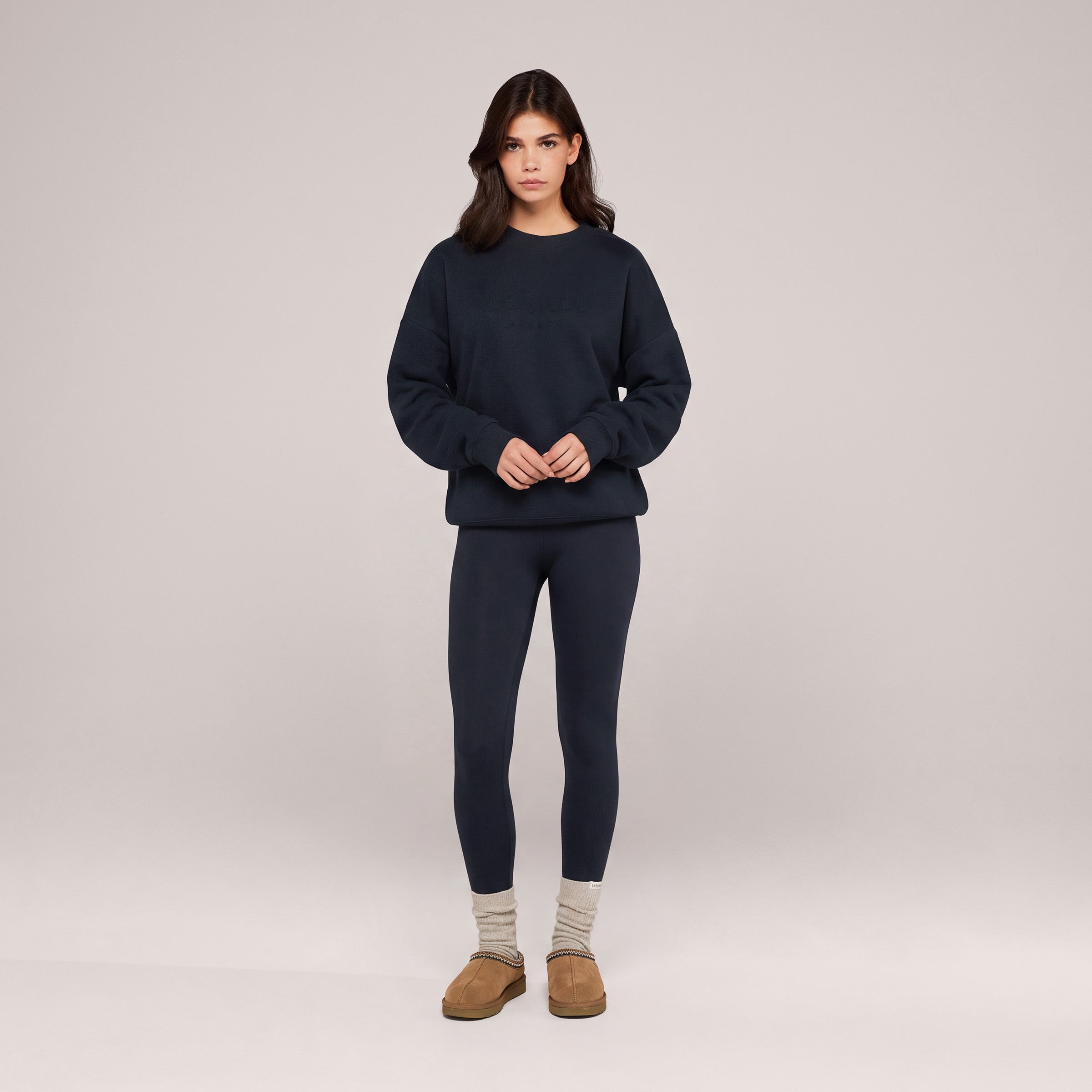Winter Everyday Fleece-Lined Leggings - Vintage Navy