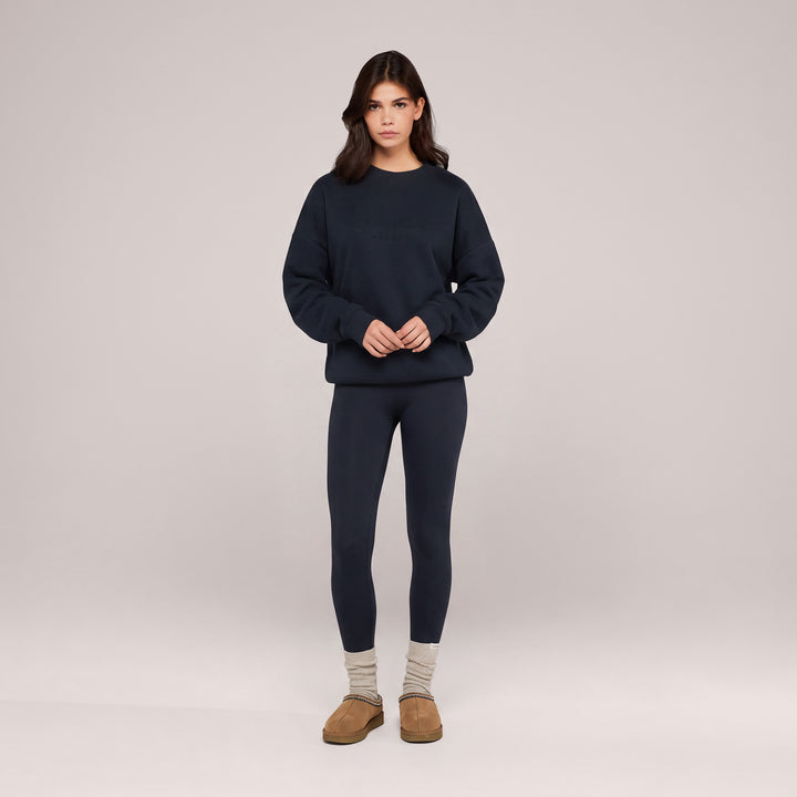 Winter Everyday Fleece-Lined Leggings - Vintage Navy