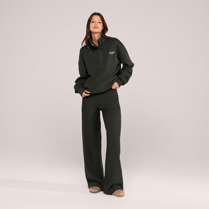 Winter Wide Leg Trousers - Pine