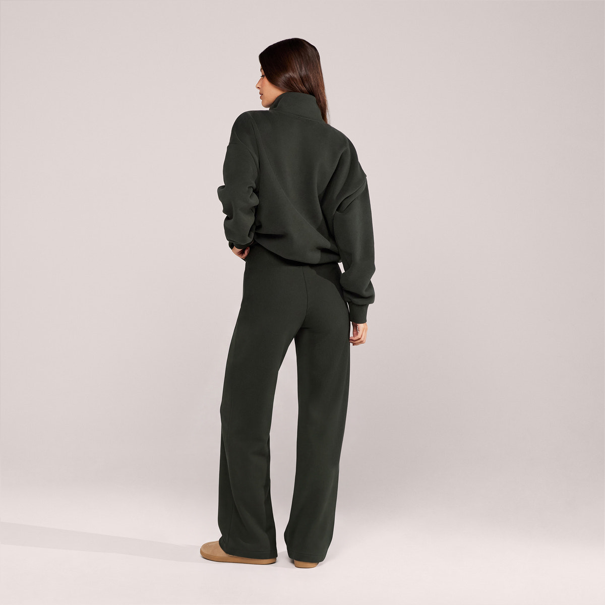 Winter Wide Leg Trousers - Pine