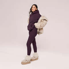 Winter Everyday High Waisted Leggings - Wine
