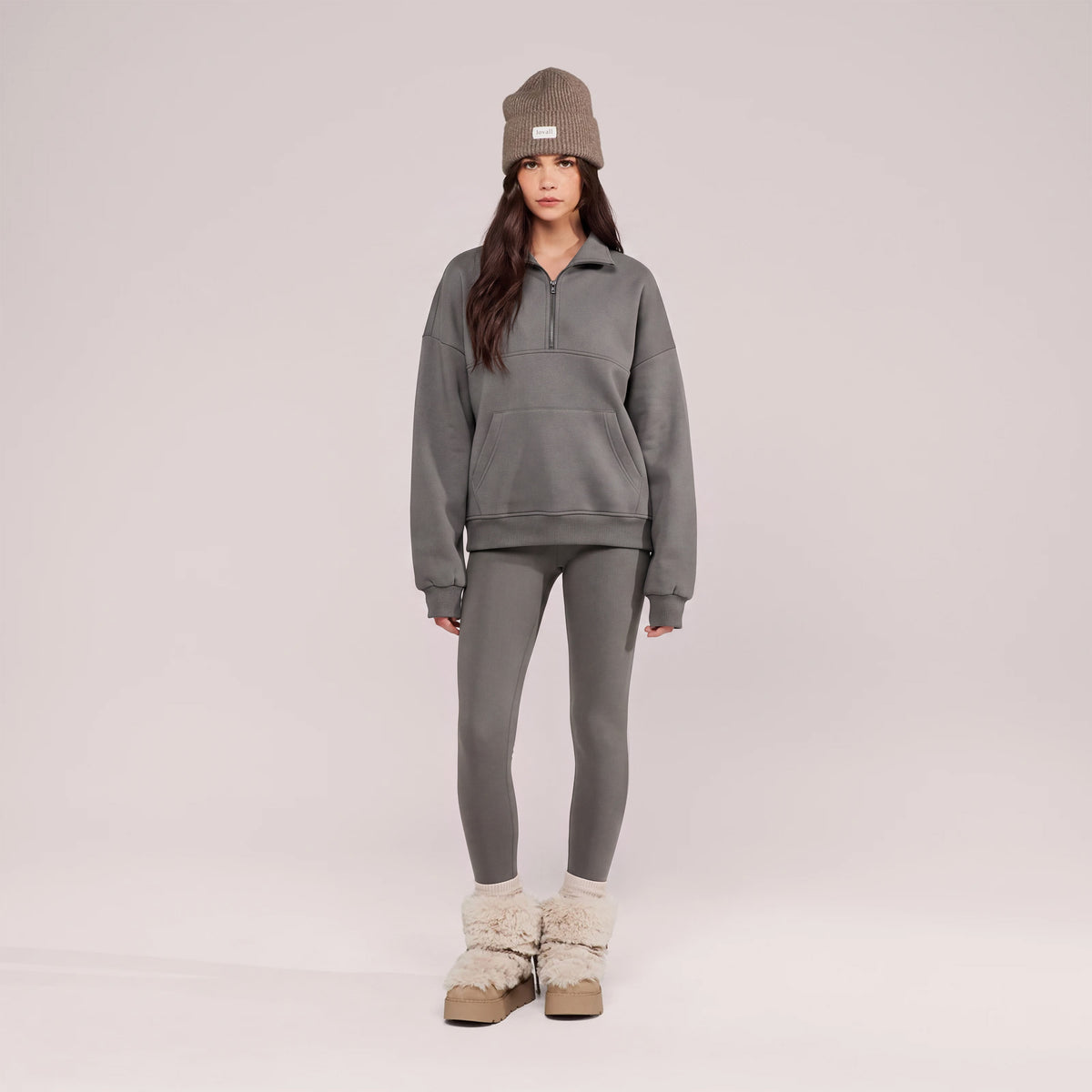 Winter Everyday High Waisted Leggings - Slate Green