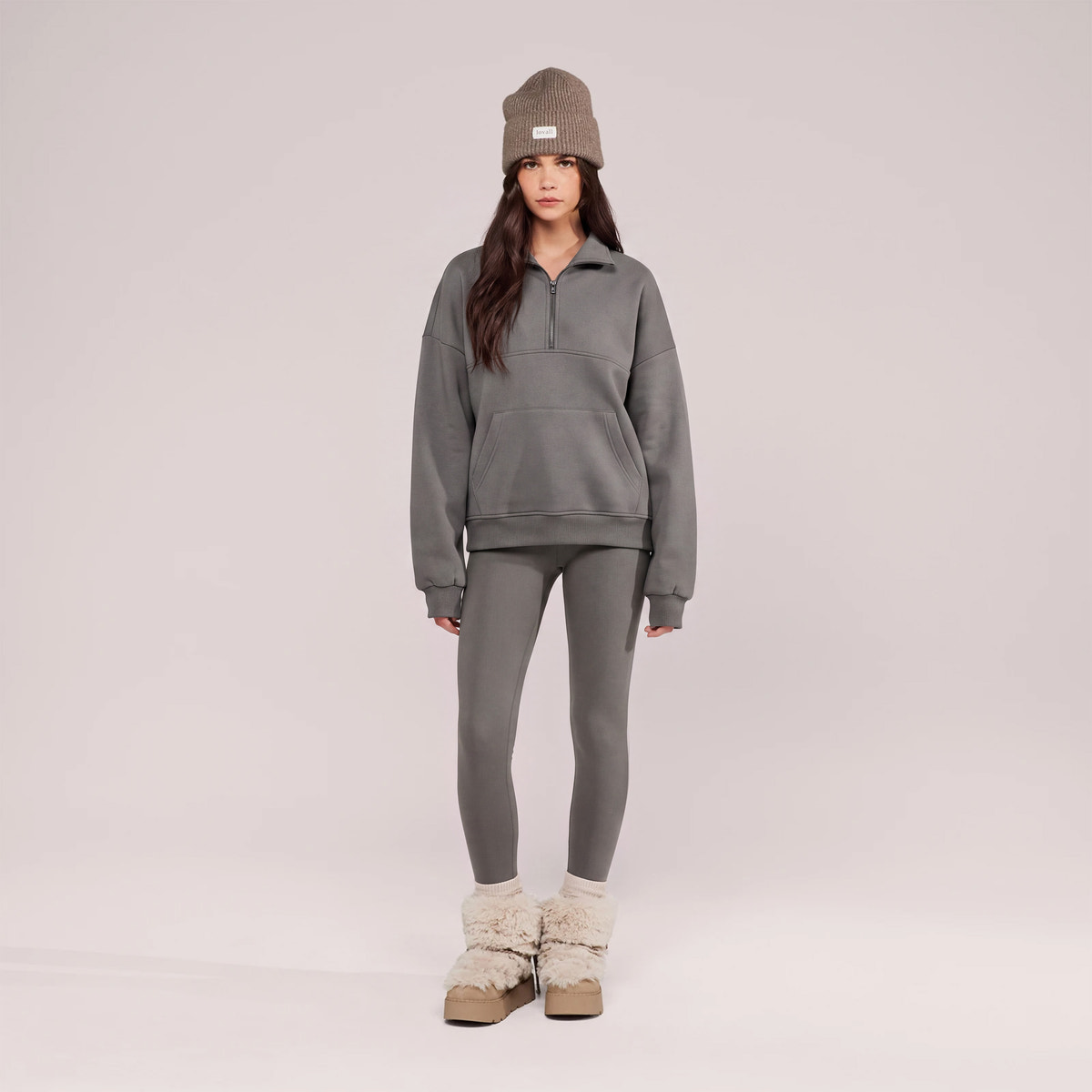 Winter Everyday High Waisted Leggings - Slate Green