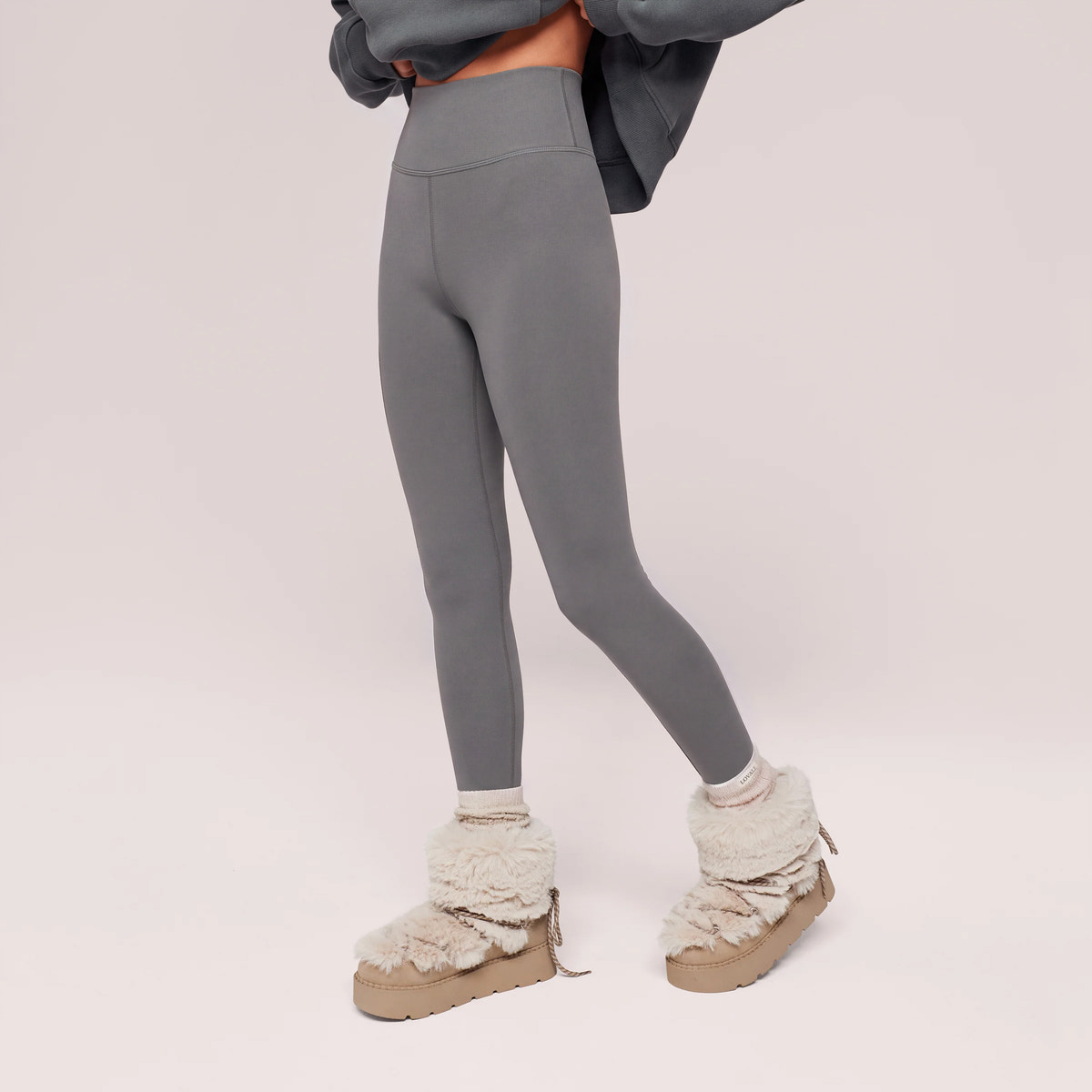 Winter Everyday High Waisted Leggings - Slate Green