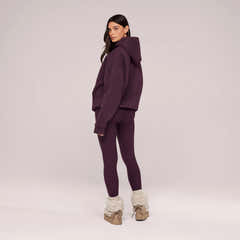 Winter Everyday High Waisted Leggings - Wine