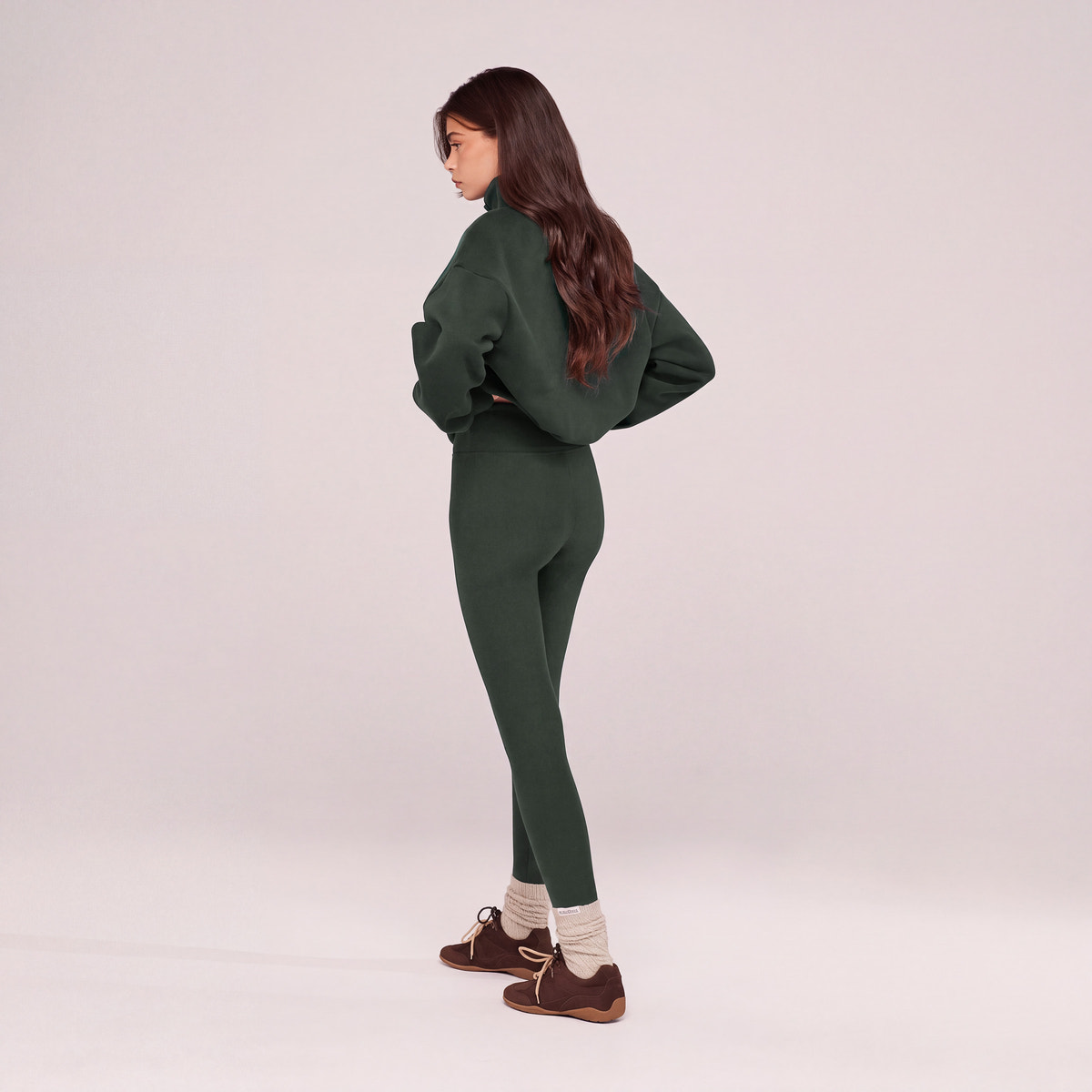 Winter Everyday High Waisted Leggings - Pine