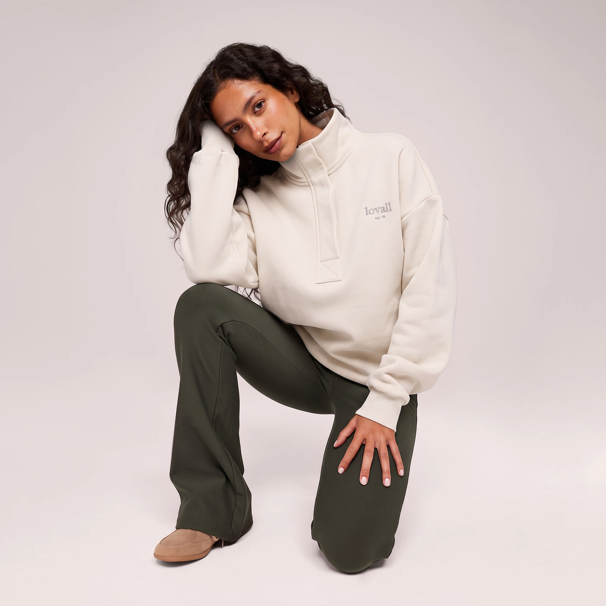 Winter Flare Leggings - Deep Olive